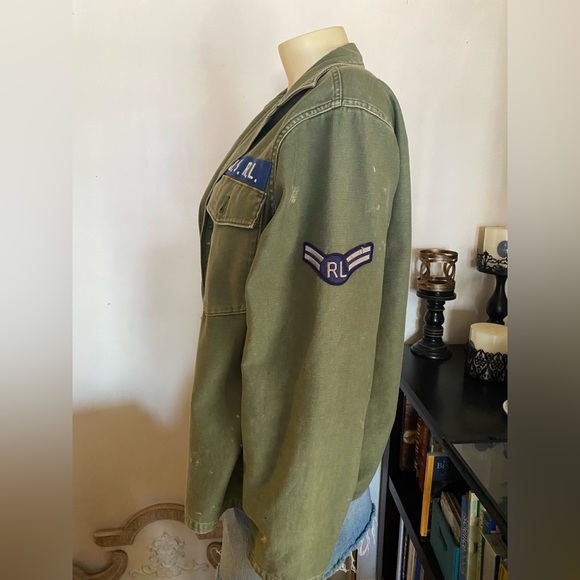 Ralph Lauren Oversized shirt 👕 Olive color/ Size Large. - Picture 7 of 10